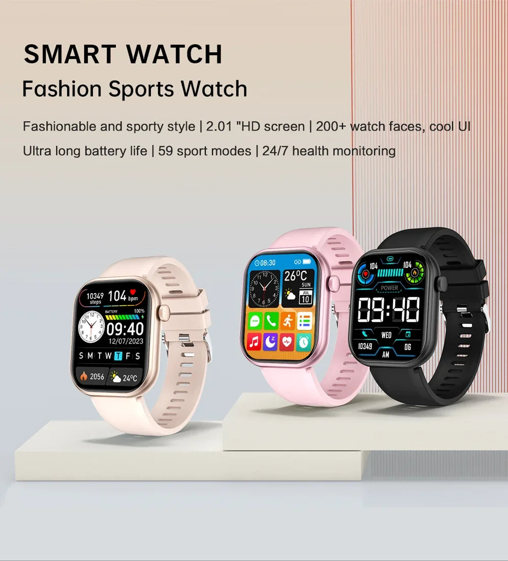 2024 New Smart Watch For Women Full Touch Screen Bluetooth Call Waterproof Sport Fitness Tracker Lady Watches Smartwatch Men