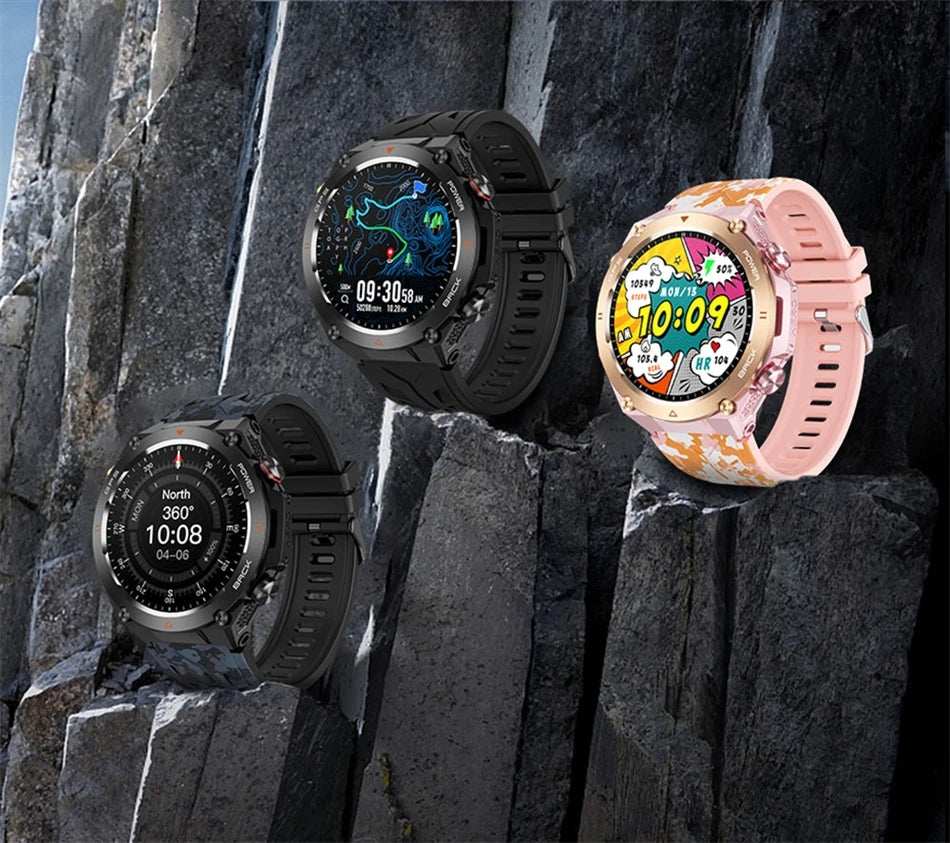 2024 New Smart Watch Men GPS orientation BT Call 650mAh 1ATM Sport Health Monitoring Compass Smartwatch Women For Huawei Xiaomi