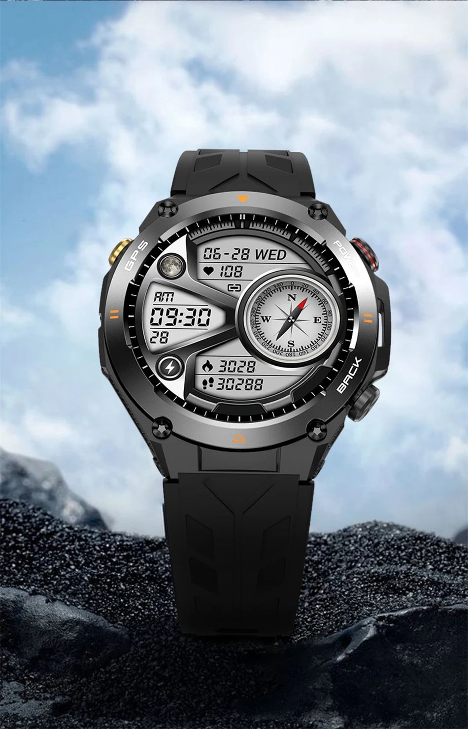 2024 New Smart Watch Men GPS orientation BT Call 650mAh 1ATM Sport Health Monitoring Compass Smartwatch Women For Huawei Xiaomi
