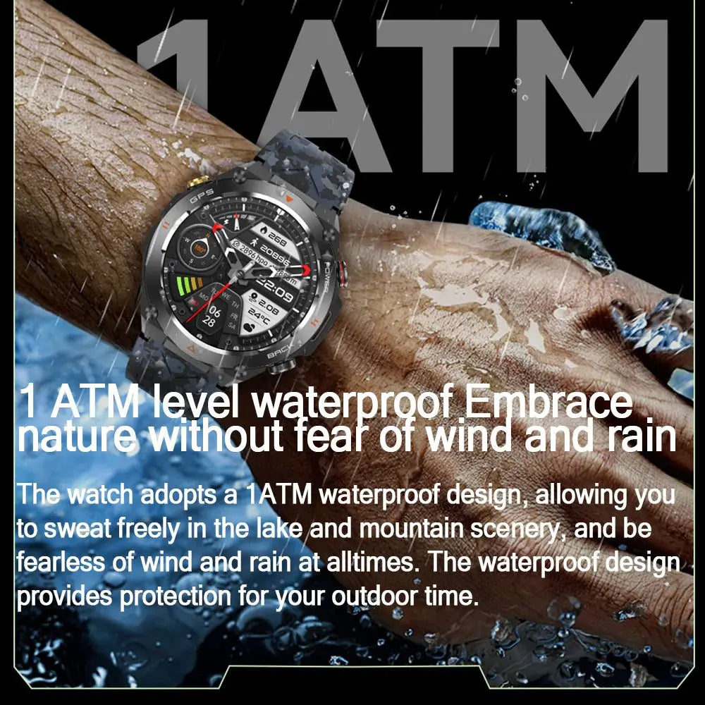 2024 New Smart Watch Men GPS orientation BT Call 650mAh 1ATM Sport Health Monitoring Compass Smartwatch Women For Huawei Xiaomi