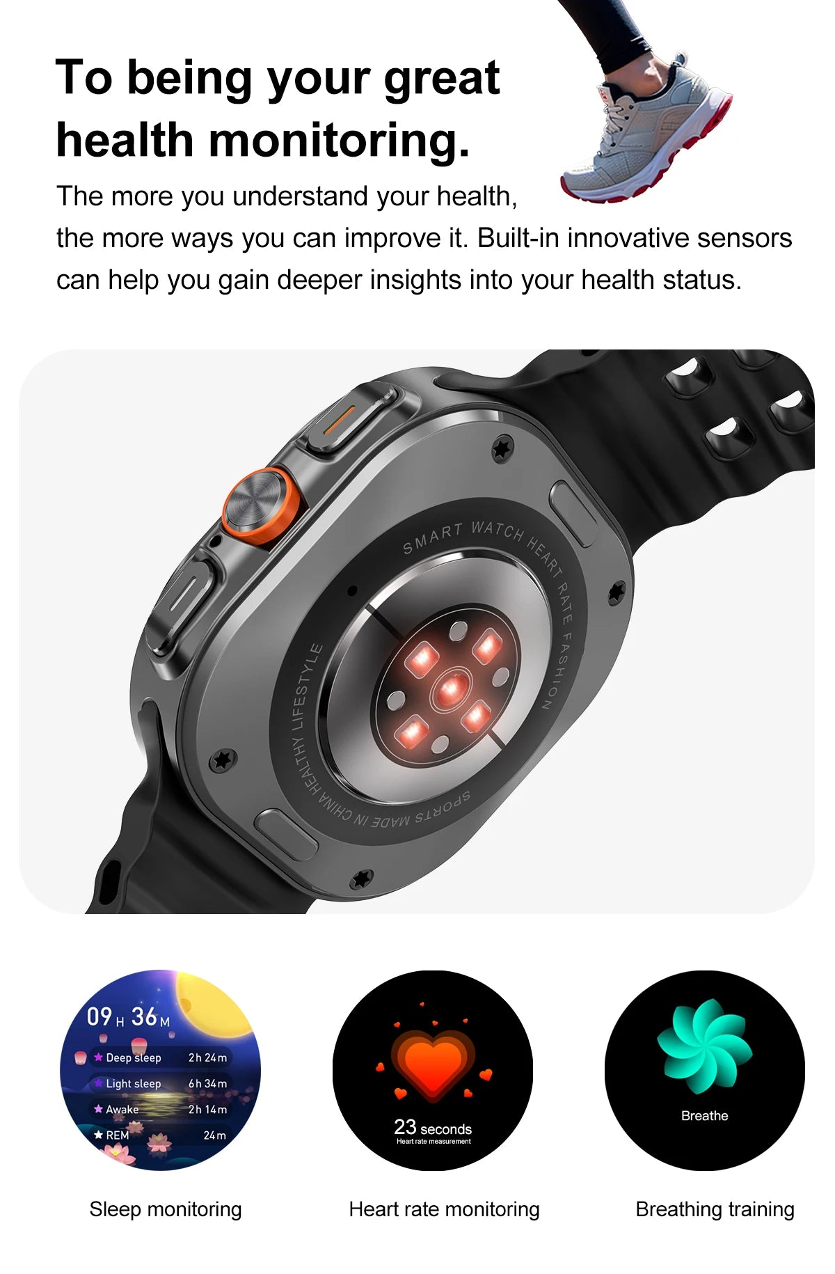 2024 Watch 7 Ultra 47mm Smart Watch IP68 Waterproof Bluetooth Call Compass Smartwatch for Men Women 1.46" AMOLED Screen SpO2