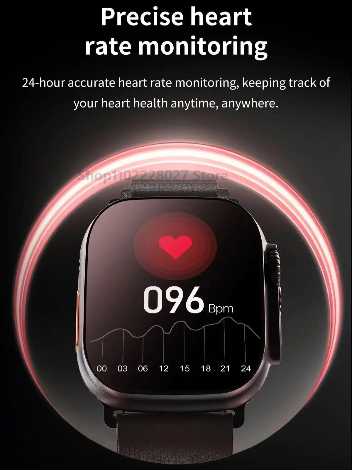 2024 Watch 9 Smart Watch Men BT Call NFC Always on Display Body Temperature Fitness Women Series 8 Smart watch for Apple Android