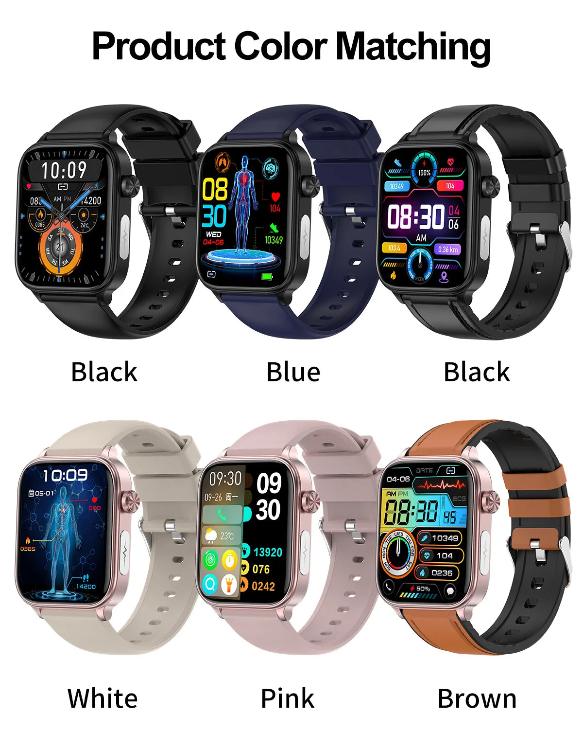 2024New AI Medical Diagnosis Blood Lipids Uric Acid Blood Glucose Smart Watch Men ECG+PPG Voice Bluetooth Call Health Smartwatch