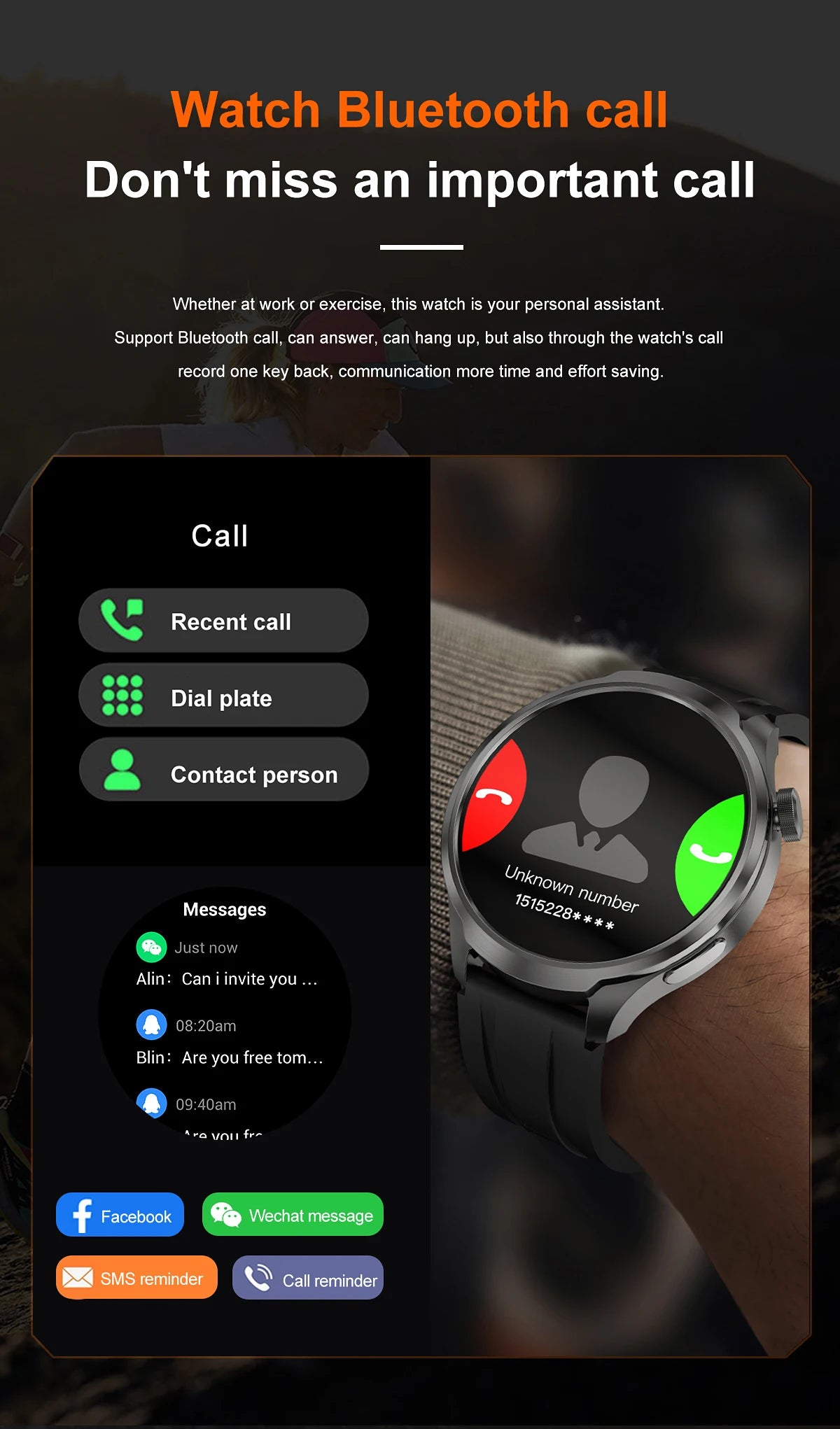 2024 New GPS Sports NFC Fashion Smartwatch Men's 1.85 "AMOLED Screen Heart Rate Blood Pressure Health Smart Watch For Huawei IOS