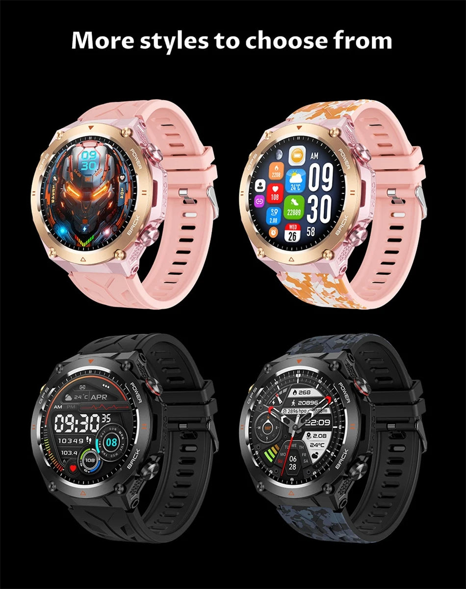 2024 New Smart Watch Men GPS orientation BT Call 650mAh 1ATM Sport Health Monitoring Compass Smartwatch Women For Huawei Xiaomi