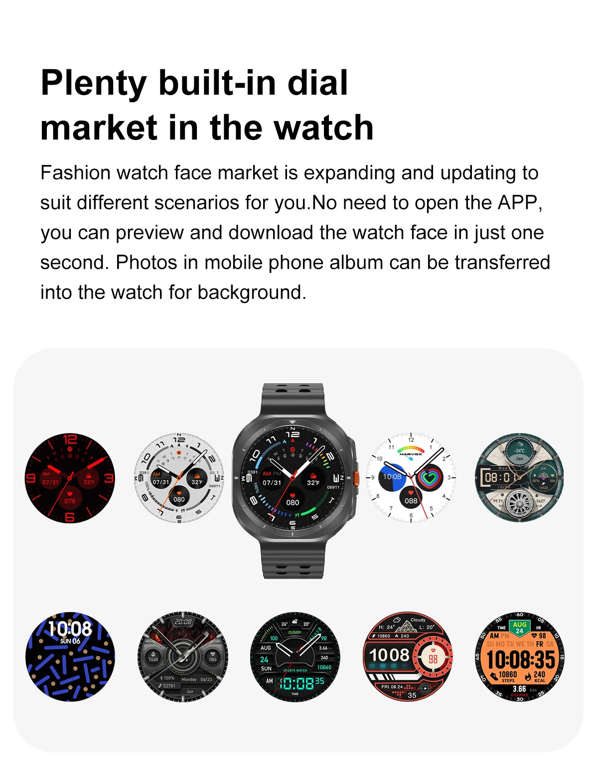 2024 Watch 7 Ultra 47mm Smart Watch IP68 Waterproof Bluetooth Call Compass Smartwatch for Men Women 1.46" AMOLED Screen SpO2