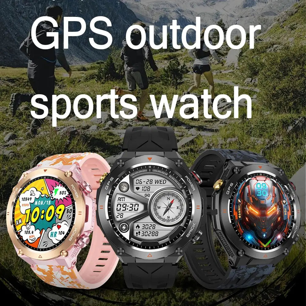2024 New Smart Watch Men GPS orientation BT Call 650mAh 1ATM Sport Health Monitoring Compass Smartwatch Women For Huawei Xiaomi