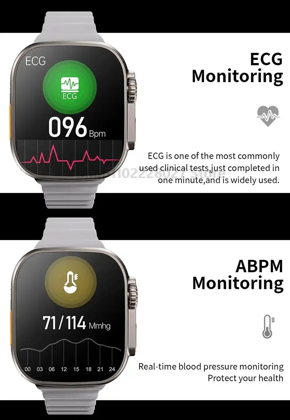 2024 Watch 9 Smart Watch Men BT Call NFC Always on Display Body Temperature Fitness Women Series 8 Smart watch for Apple Android