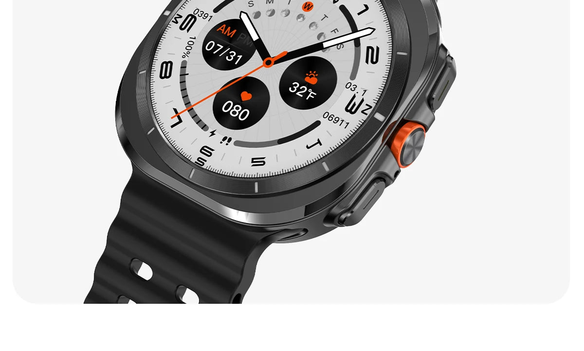 2024 Watch 7 Ultra 47mm Smart Watch IP68 Waterproof Bluetooth Call Compass Smartwatch for Men Women 1.46" AMOLED Screen SpO2