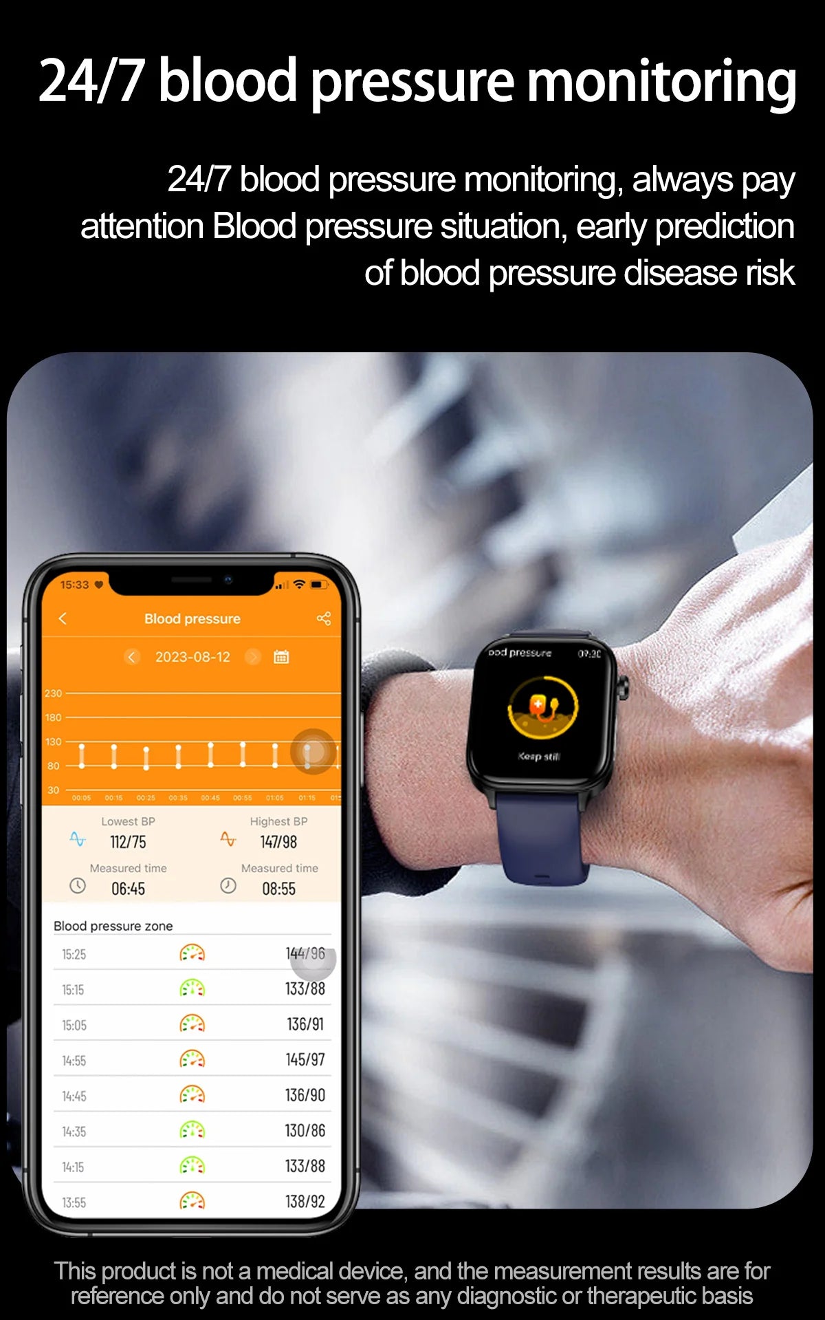 2024New AI Medical Diagnosis Blood Lipids Uric Acid Blood Glucose Smart Watch Men ECG+PPG Voice Bluetooth Call Health Smartwatch