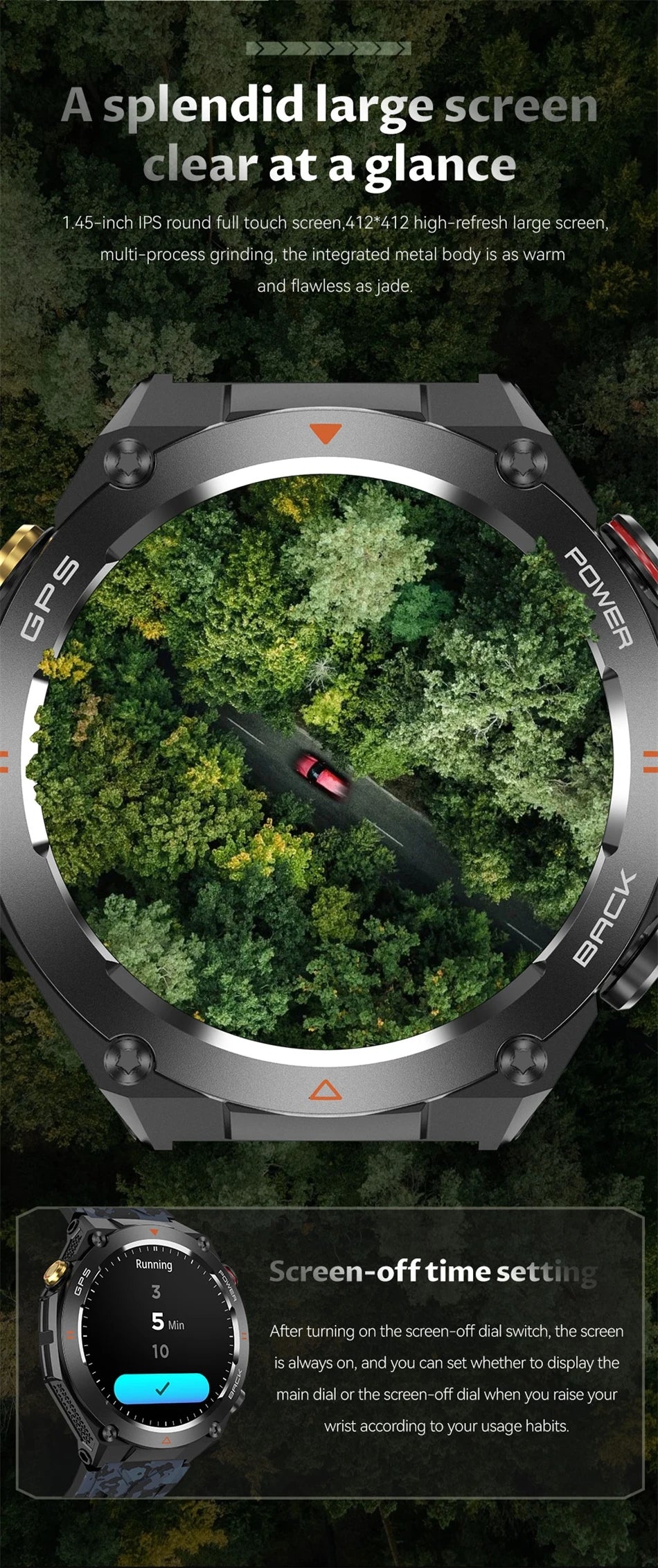 2024 New Smart Watch Men GPS orientation BT Call 650mAh 1ATM Sport Health Monitoring Compass Smartwatch Women For Huawei Xiaomi