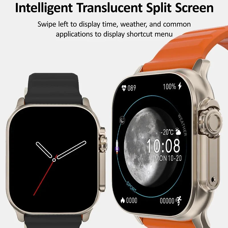 2024 Watch 9 Smart Watch Men BT Call NFC Always on Display Body Temperature Fitness Women Series 8 Smart watch for Apple Android