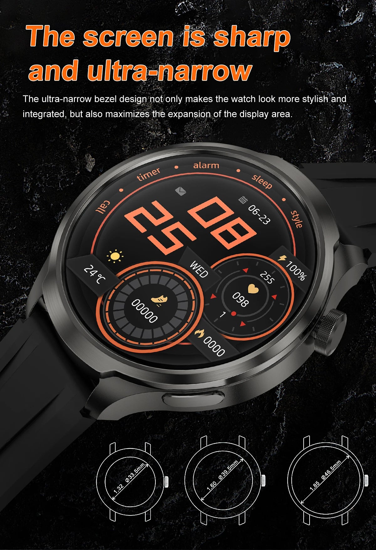 2024 New GPS Sports NFC Fashion Smartwatch Men's 1.85 "AMOLED Screen Heart Rate Blood Pressure Health Smart Watch For Huawei IOS