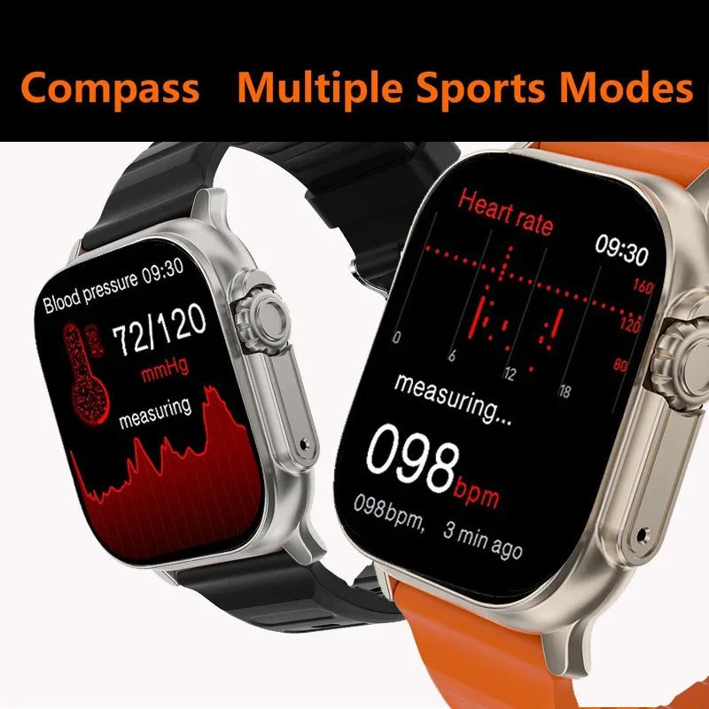 2024 Watch 9 Smart Watch Men BT Call NFC Always on Display Body Temperature Fitness Women Series 8 Smart watch for Apple Android