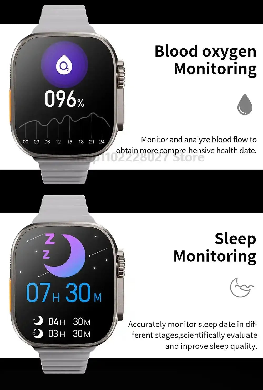 2024 Watch 9 Smart Watch Men BT Call NFC Always on Display Body Temperature Fitness Women Series 8 Smart watch for Apple Android