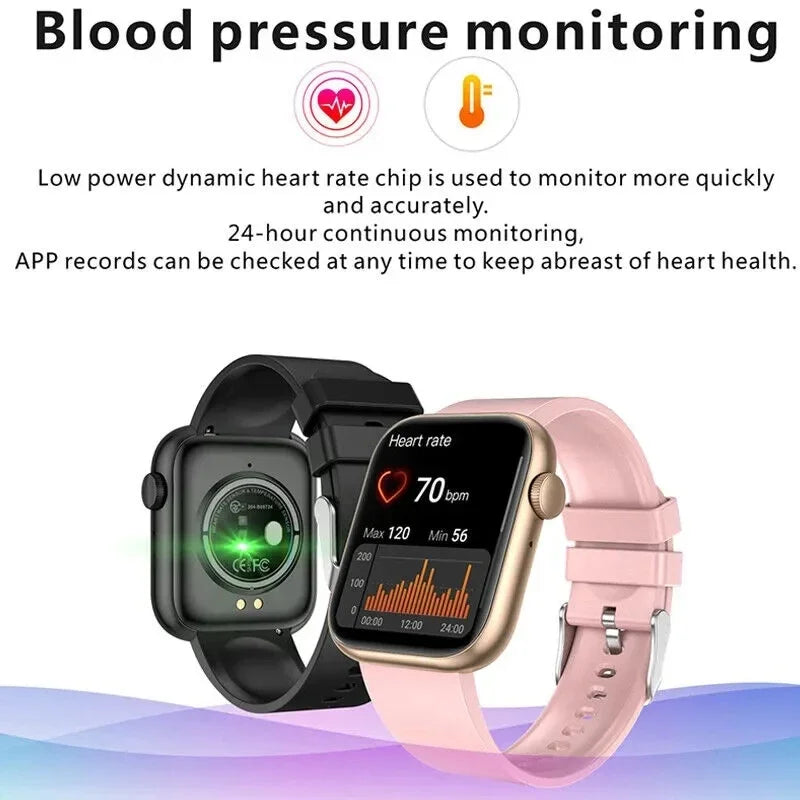2024 New Smart Watch For Women Full Touch Screen Bluetooth Call Waterproof Sport Fitness Tracker Lady Watches Smartwatch Men