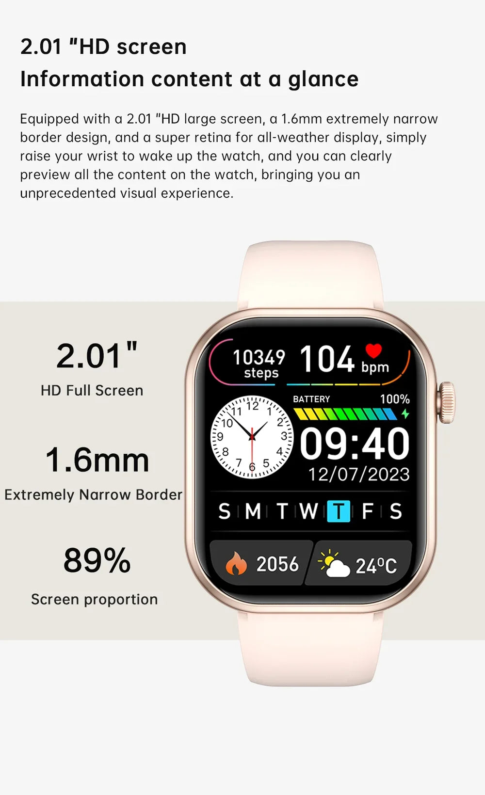 2024 New Smart Watch For Women Full Touch Screen Bluetooth Call Waterproof Sport Fitness Tracker Lady Watches Smartwatch Men