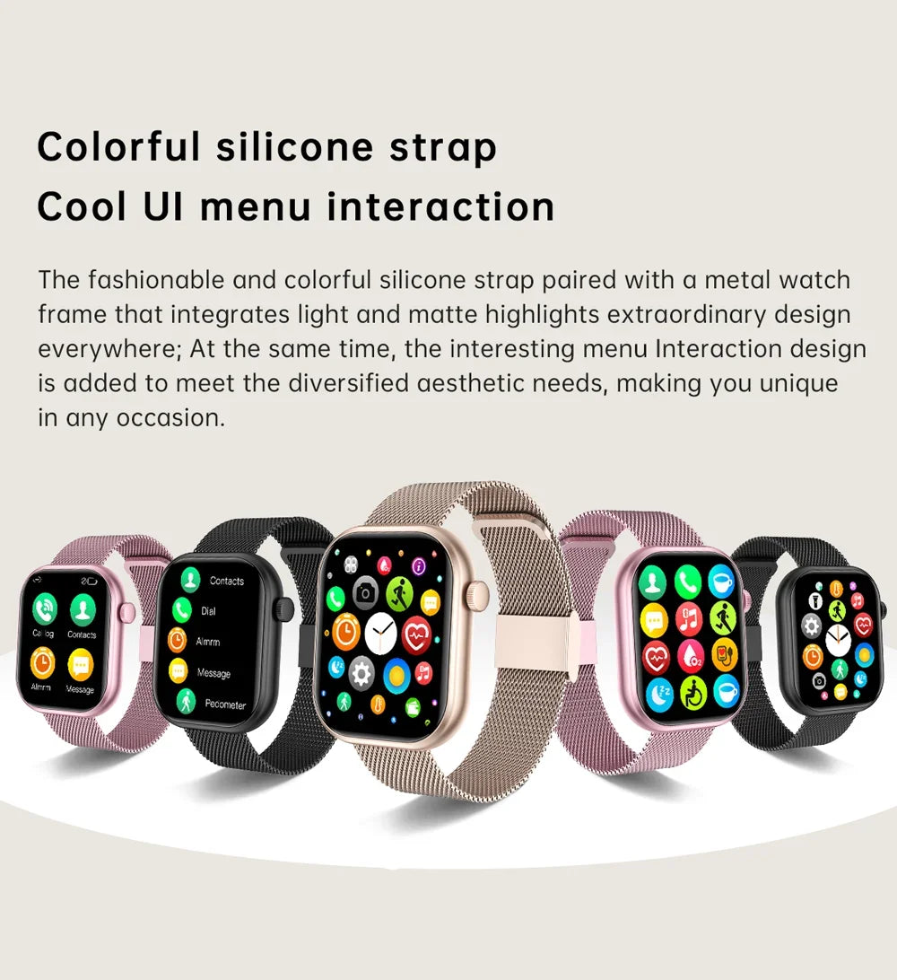 2024 New Smart Watch For Women Full Touch Screen Bluetooth Call Waterproof Sport Fitness Tracker Lady Watches Smartwatch Men