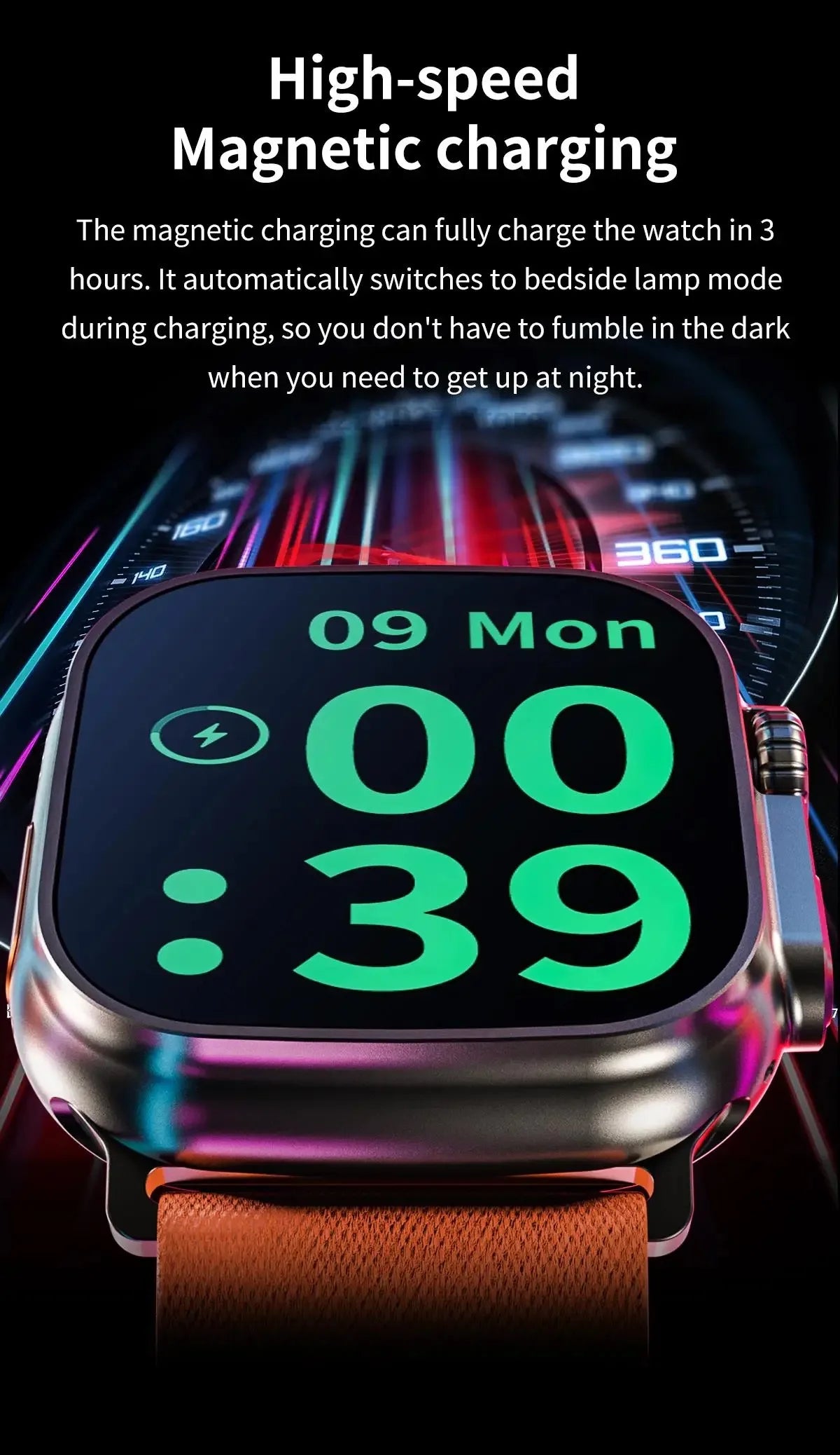 2024 Watch 9 Smart Watch Men BT Call NFC Always on Display Body Temperature Fitness Women Series 8 Smart watch for Apple Android