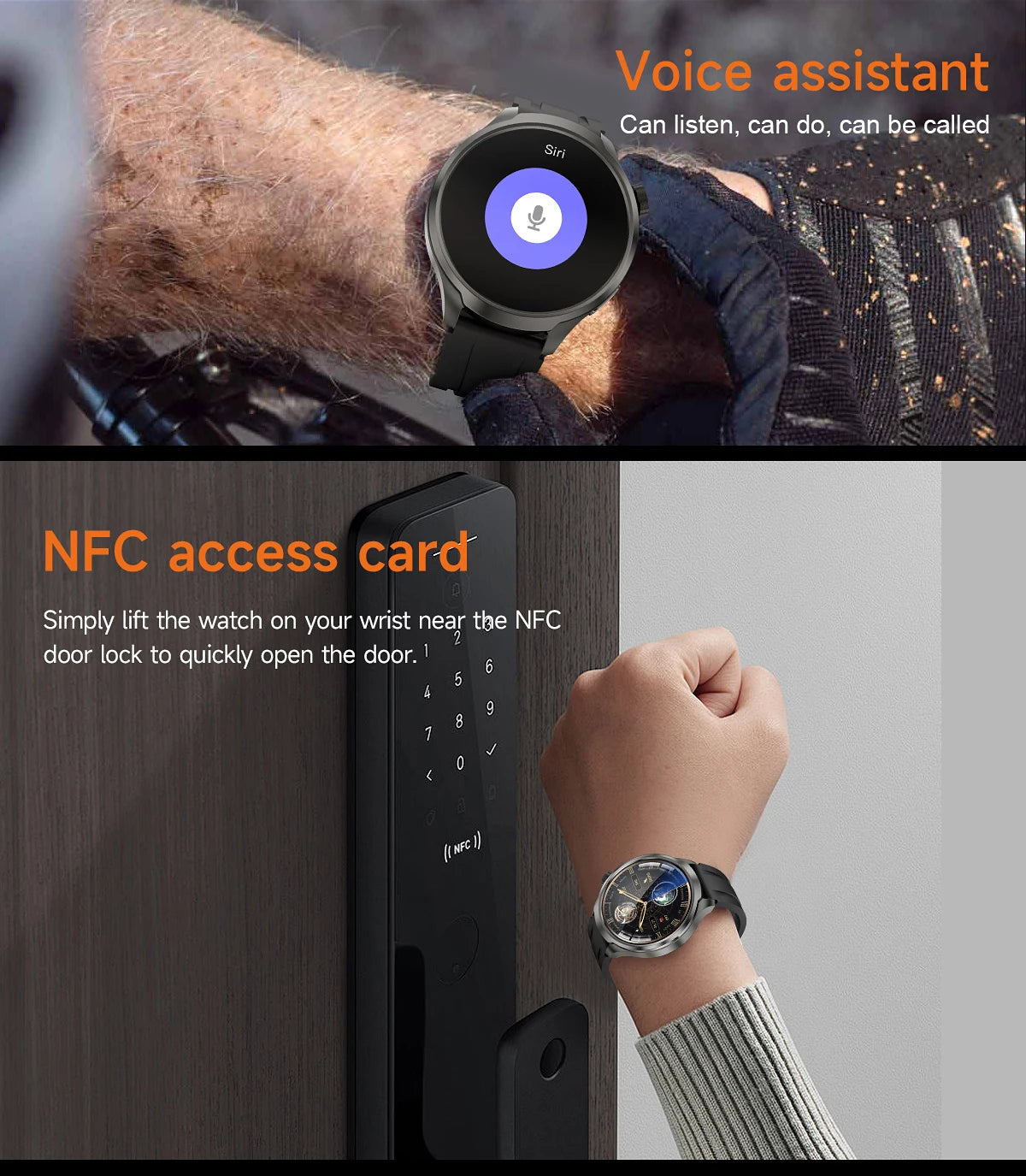 2024 New GPS Sports NFC Fashion Smartwatch Men's 1.85 "AMOLED Screen Heart Rate Blood Pressure Health Smart Watch For Huawei IOS