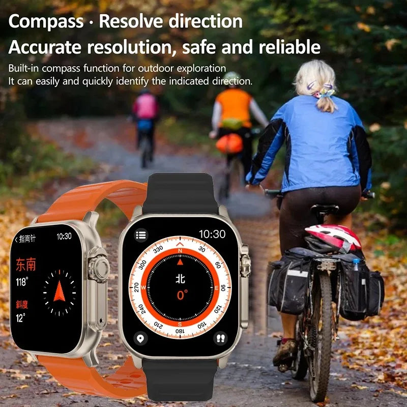 2024 Watch 9 Smart Watch Men BT Call NFC Always on Display Body Temperature Fitness Women Series 8 Smart watch for Apple Android