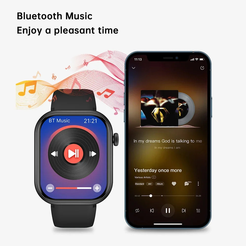 2024 New Smart Watch For Women Full Touch Screen Bluetooth Call Waterproof Sport Fitness Tracker Lady Watches Smartwatch Men