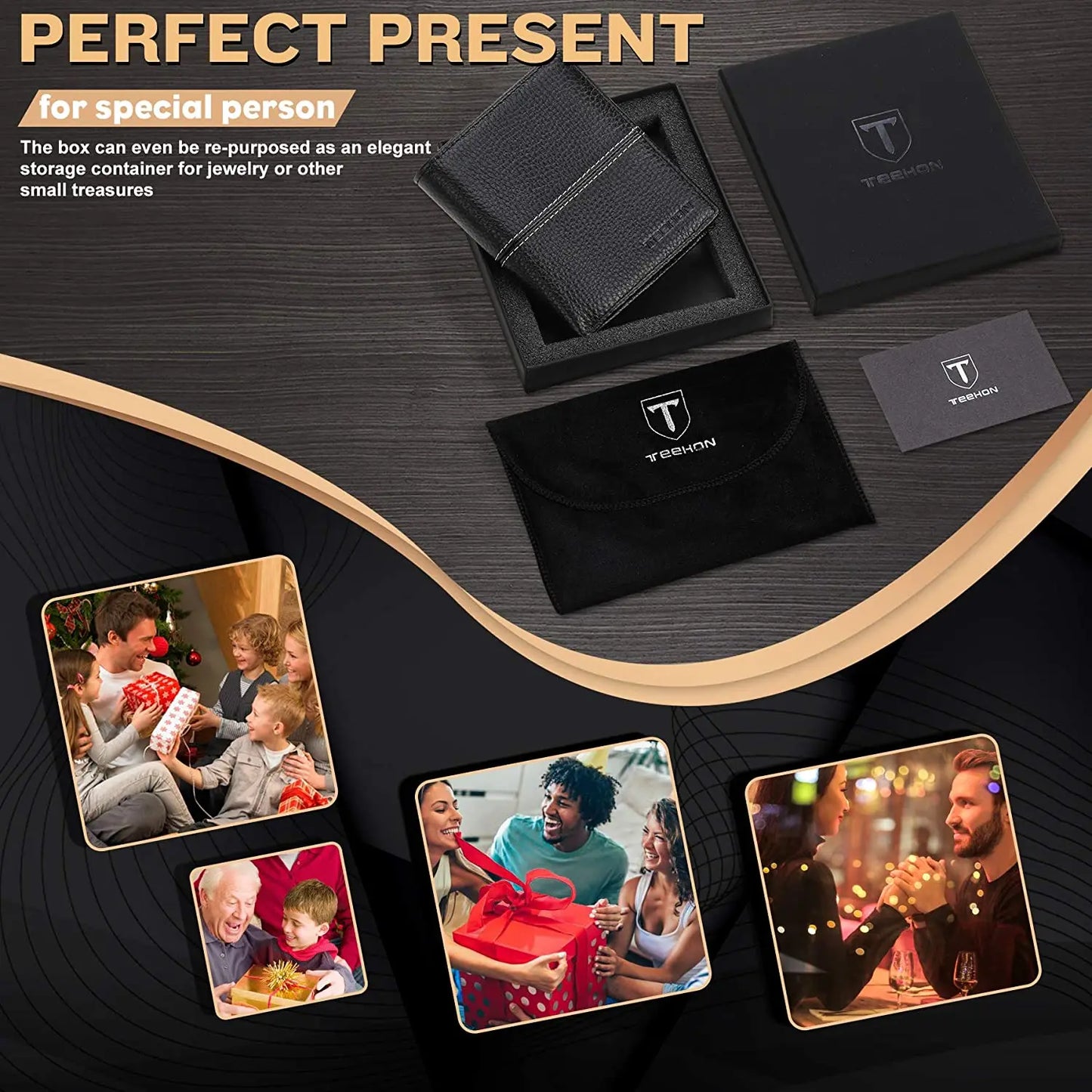 Casual Soft Genuine Leather Wallet Men RFID Black Purse Coin Card Holder