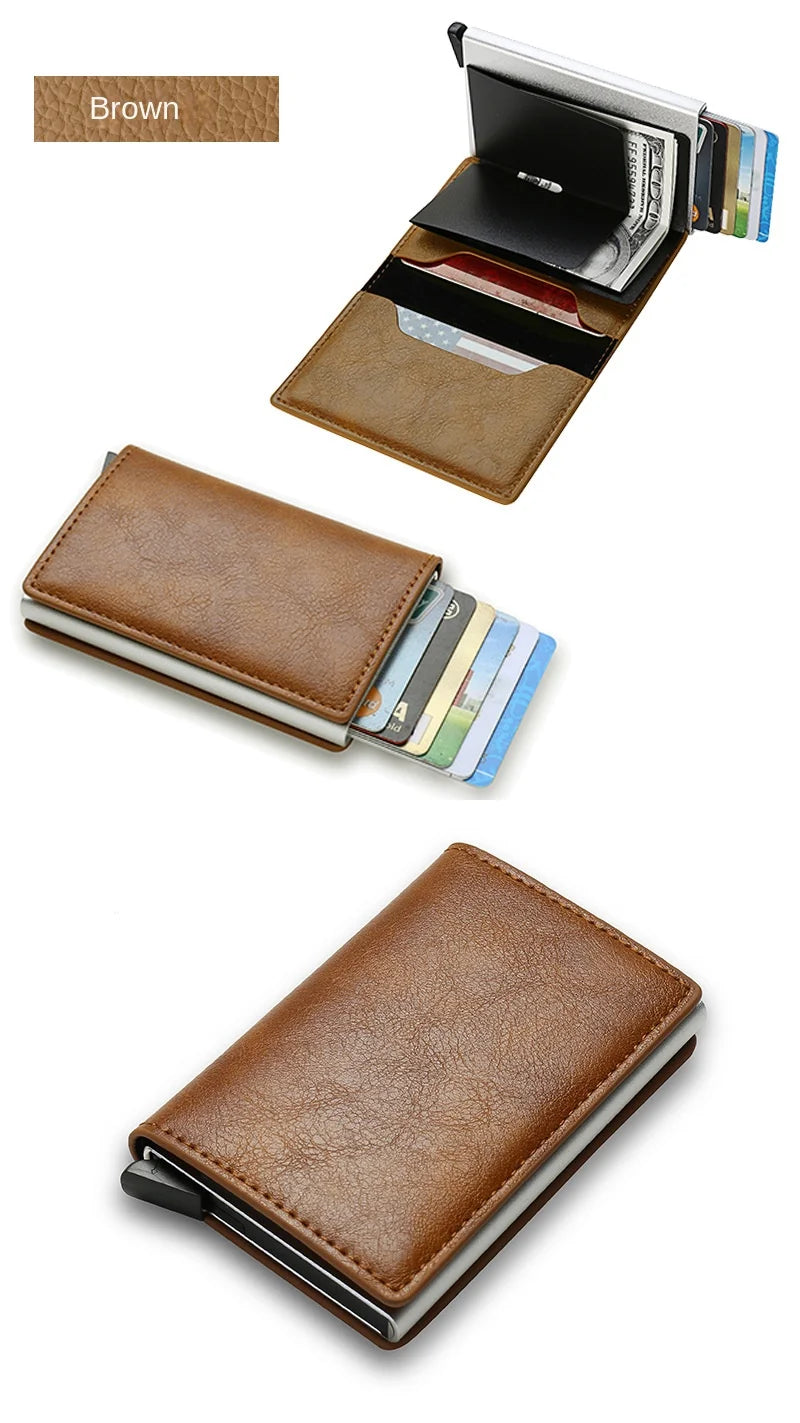 Anti Thief Rfid Credit Card Holder Smart Minimalist Wallet Pocket Men Women Slim Cardholder Bank Cash Creditcard Case Bag Purse