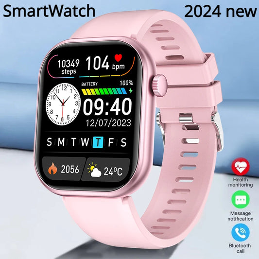 2024 New Smart Watch For Women Full Touch Screen Bluetooth Call Waterproof Sport Fitness Tracker Lady  Watches Smartwatch Men