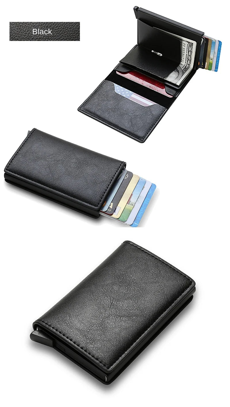 Anti Thief Rfid Credit Card Holder Smart Minimalist Wallet Pocket Men Women Slim Cardholder Bank Cash Creditcard Case Bag Purse