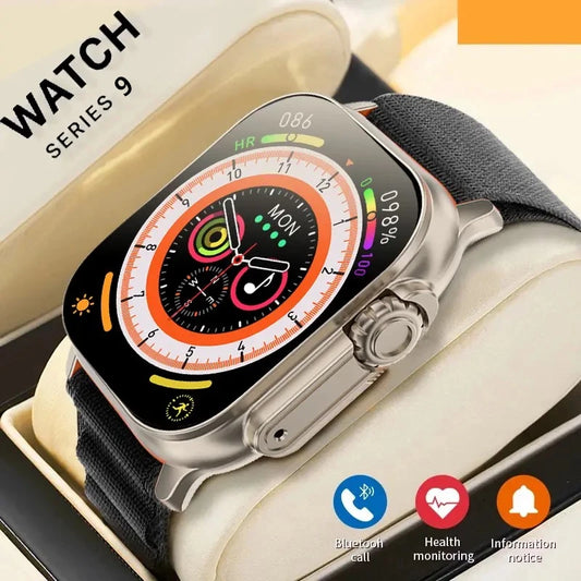 2024 Watch 9 Smart Watch Men BT Call NFC Always on Display Body Temperature Fitness Women Series 8 Smart watch for Apple Android
