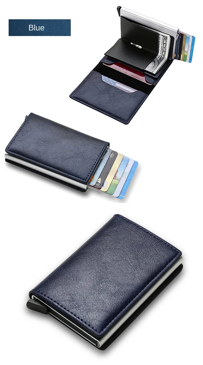 Anti Thief Rfid Credit Card Holder Smart Minimalist Wallet Pocket Men Women Slim Cardholder Bank Cash Creditcard Case Bag Purse