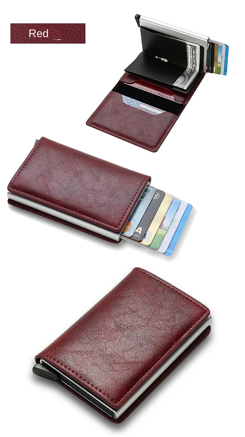 Anti Thief Rfid Credit Card Holder Smart Minimalist Wallet Pocket Men Women Slim Cardholder Bank Cash Creditcard Case Bag Purse