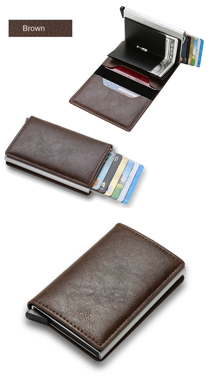 Anti Thief Rfid Credit Card Holder Smart Minimalist Wallet Pocket Men Women Slim Cardholder Bank Cash Creditcard Case Bag Purse