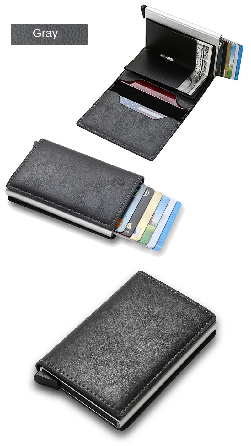 Anti Thief Rfid Credit Card Holder Smart Minimalist Wallet Pocket Men Women Slim Cardholder Bank Cash Creditcard Case Bag Purse