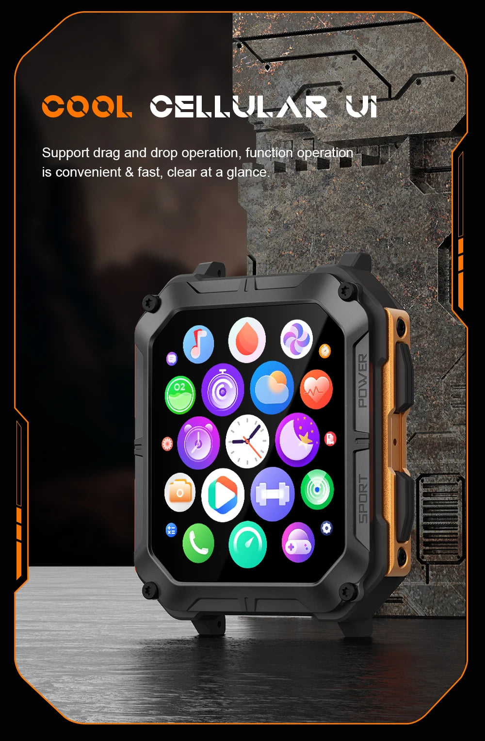 C20Pro Sports Smart Watch Men Bluetooth Call Smartwatch IP68 Waterproof Multi Sports Mode Health Monitoring Military Smartwatch