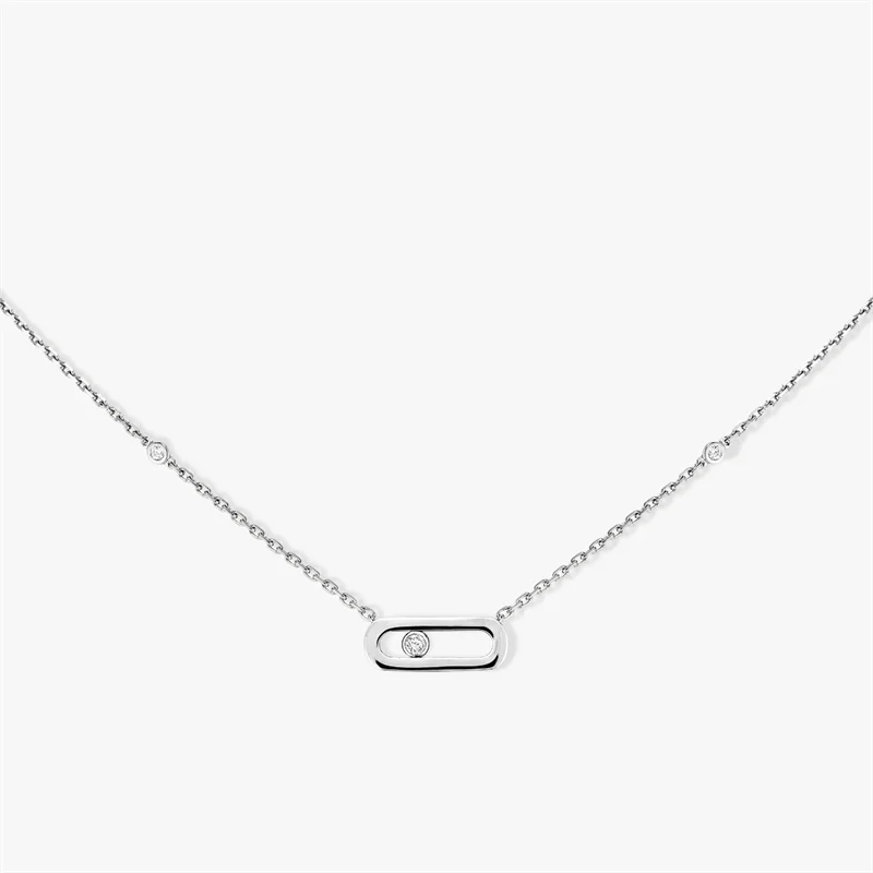 Messik Classic Single Diamond Mobile Necklaces S925 Pure Silver MOVE UNO Necklace Trendy Fashion Original Jewelry Best Gift