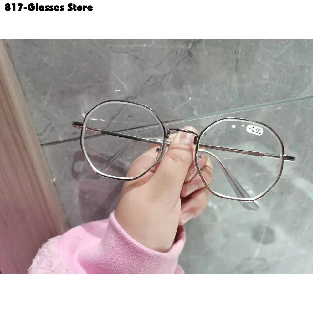 2023 Ultra-Light  Myopia Glasses for Women and Men Alloy Frame Fashion Female Eyewear -1.0 To -6.0