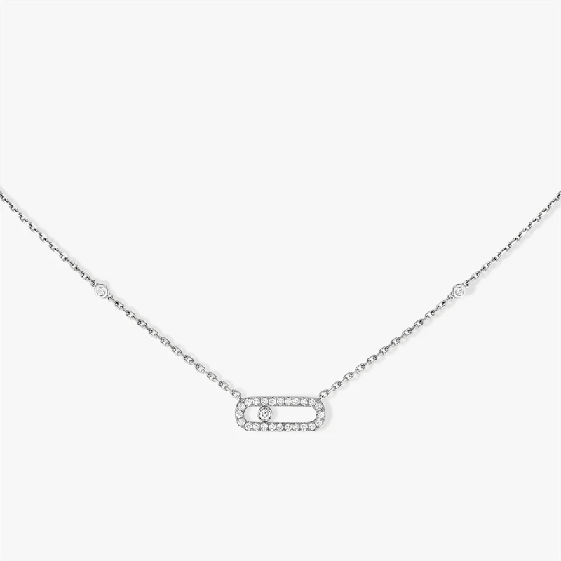 Messik Classic Single Diamond Mobile Necklaces S925 Pure Silver MOVE UNO Necklace Trendy Fashion Original Jewelry Best Gift