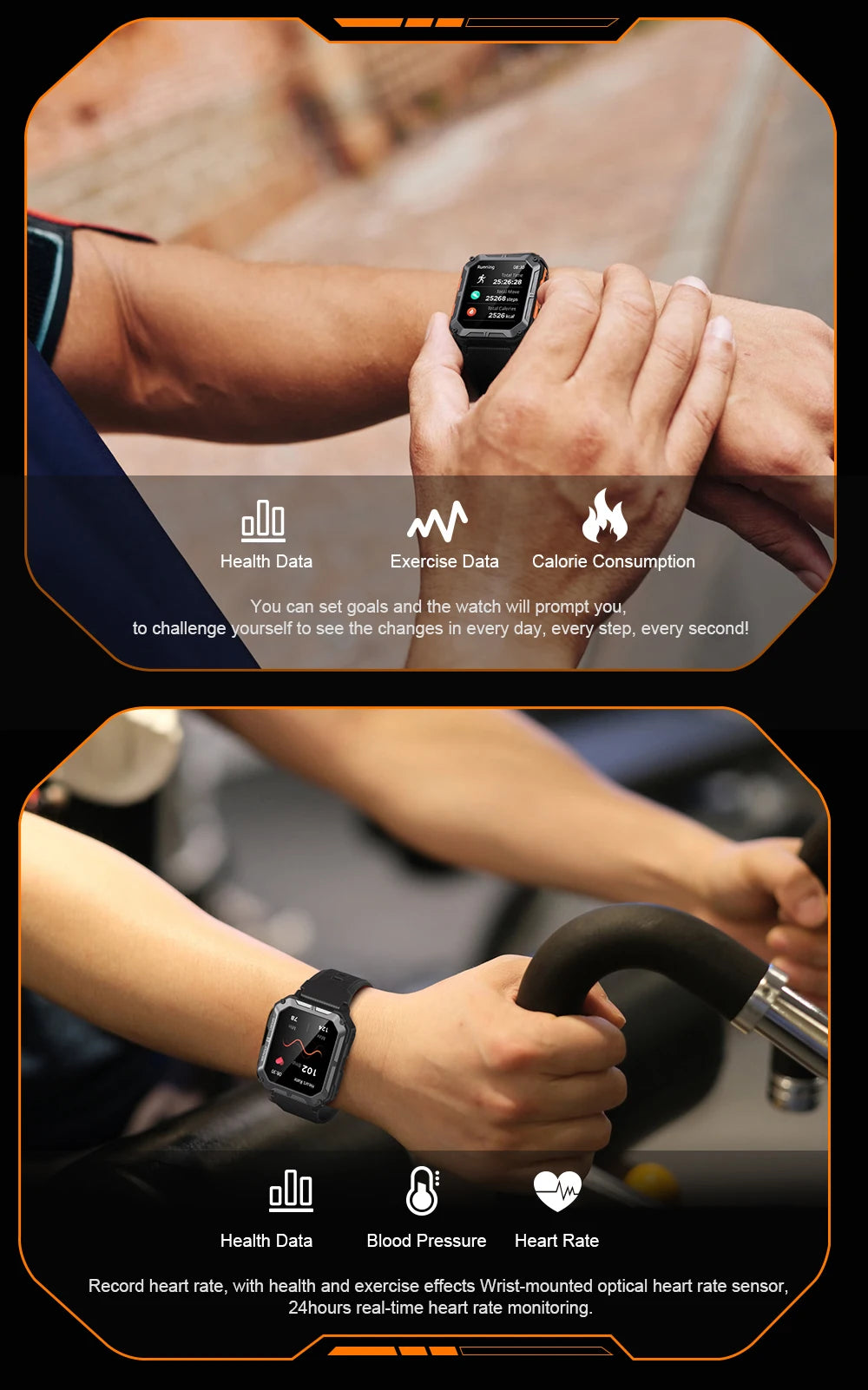 C20Pro Sports Smart Watch Men Bluetooth Call Smartwatch IP68 Waterproof Multi Sports Mode Health Monitoring Military Smartwatch