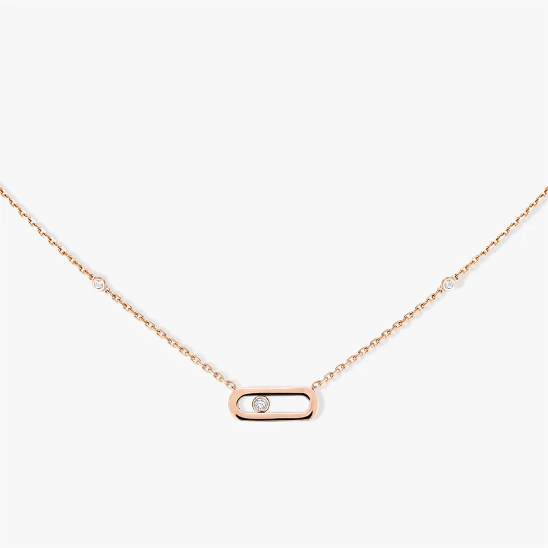Messik Classic Single Diamond Mobile Necklaces S925 Pure Silver MOVE UNO Necklace Trendy Fashion Original Jewelry Best Gift